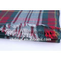 women winter checked wool scarf